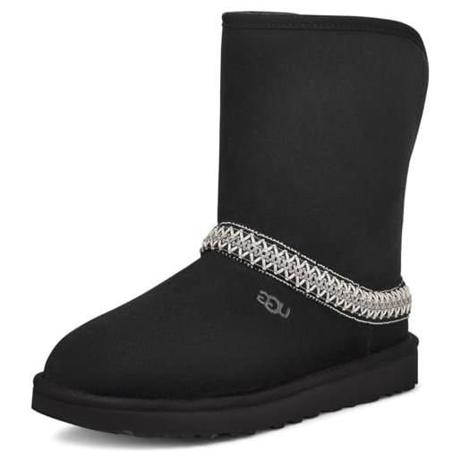 UGG classic short crescent - stivali alla moda, black, 