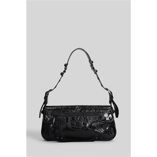 Balenciaga borsa a spalla le cagole sling in pelle nera
