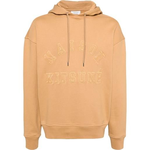 Maison Kitsuné felpa con cappuccio - marrone