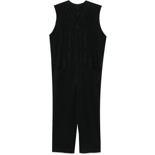 Homme Plissé Issey Miyake tuta intera bottoms 1 con pieghe - nero