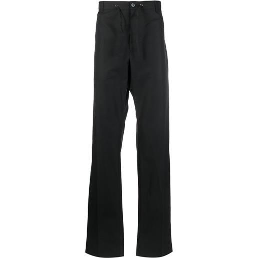 Alexander McQueen pantaloni dritti con coulisse - nero