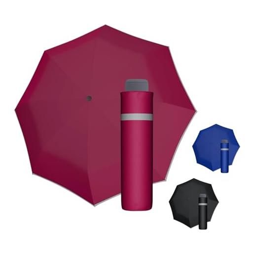 Doppler ombrello mini light up reflex in rosa i ombrello con bordo riflettente i ombrello tascabile portatile i mini ombrello con borsa portaombrelli i ombrello tascabile leggero da viaggio