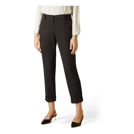 Oltre: pantaloni in tessuto scuba crêpe nero. 48 stagione primavera estate 2024. 