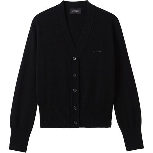 We11done cardigan con scollo a v - nero