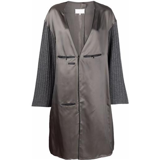 Maison Margiela abito con scollo a v - grigio