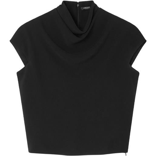 Versace t-shirt con collo rialzato - nero
