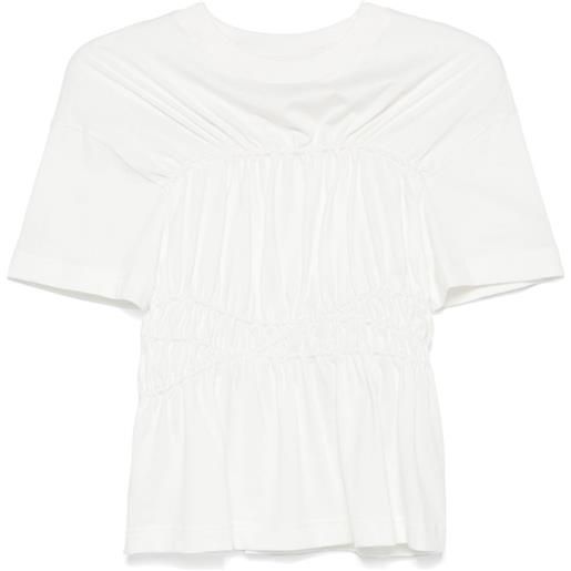 Alexander McQueen t-shirt con arricciatura - bianco