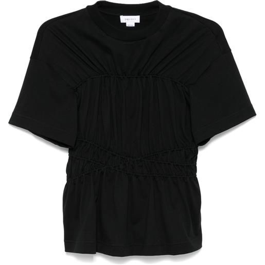 Alexander McQueen t-shirt con arricciatura - nero