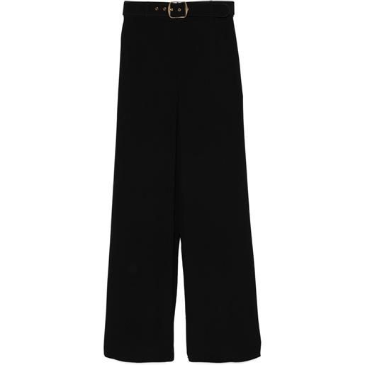 ZIMMERMANN pantaloni a gamba ampia con cintura - nero