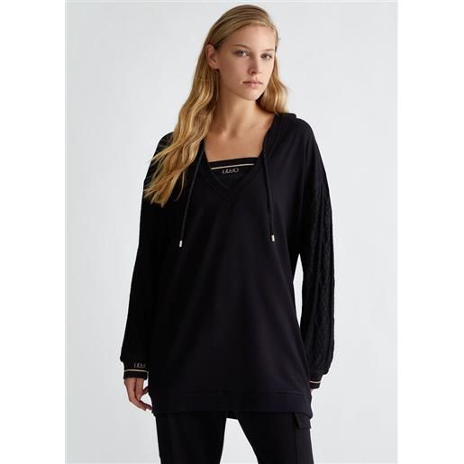 LIU JO SPA tf4237 maxi felpa chiusa liu jo
