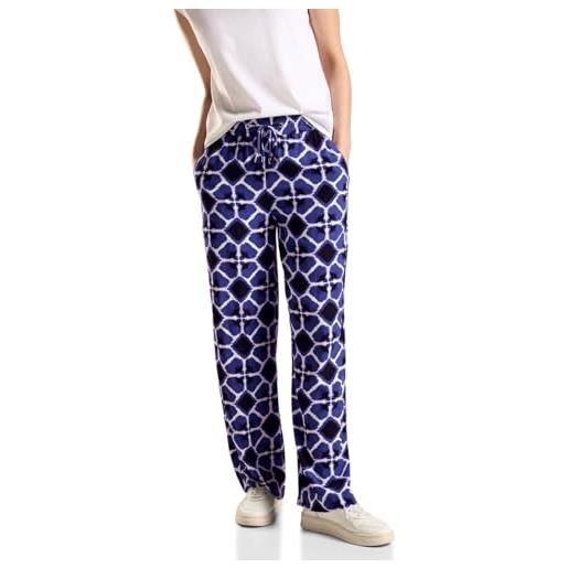 Street One a377879 pantaloni in viscosa con stampa, violet blue, 38w x 30l women's