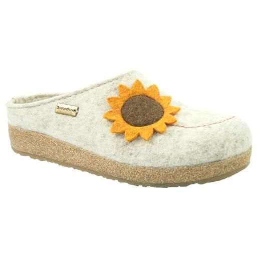 HAFLINGER schuhe damen hausschuhe pantoffeln wollfilz grizzly maya 731041, numero: 41 eu, colore: beige