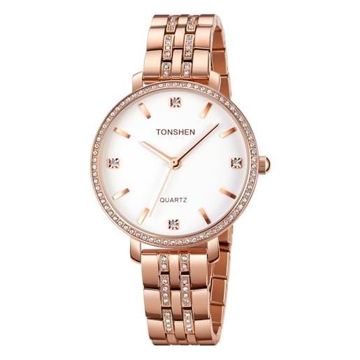 Orologio Polso Longbo Donna Analogico Quarzo Fashion Maglia Milano