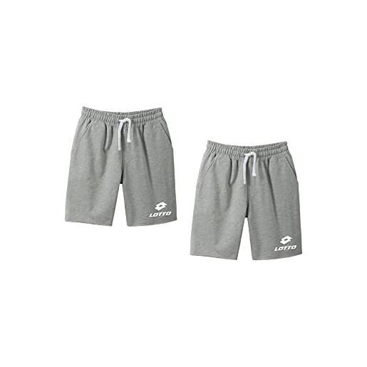 Lotto bermuda uomo, offerta 2 pezzi, bermuda in felpa estiva, pantalone tuta uomo (2 pezzi grigio melange, xl)