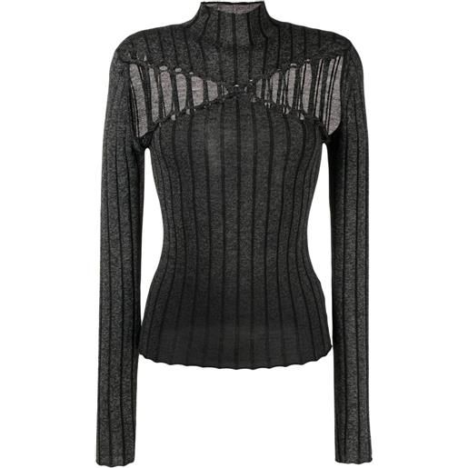 Dion Lee maglione con dettaglio intrecciato - nero