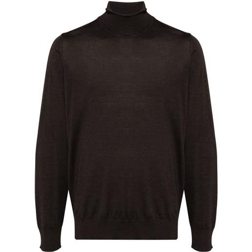Caruso maglione a collo alto - marrone