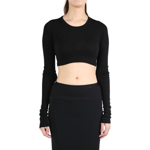 Rick Owens cropped t-shirt - nero