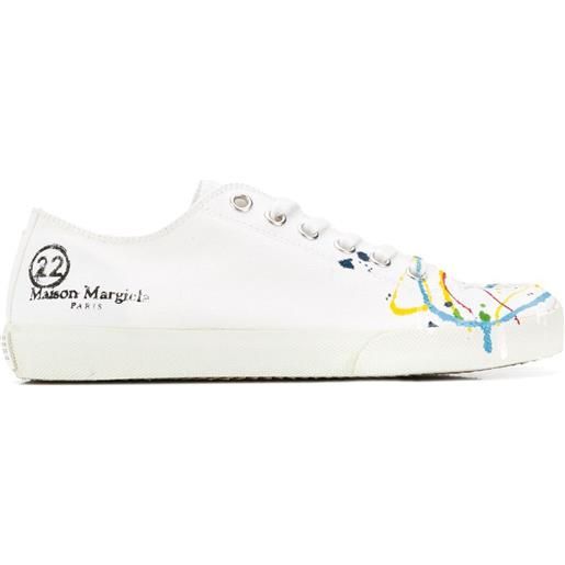 Maison Margiela sneakers con effetto vernice - bianco