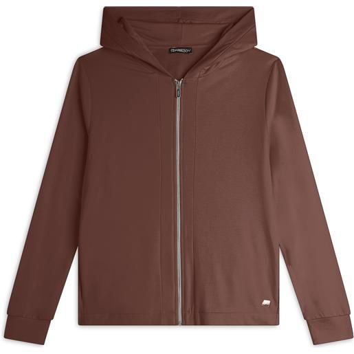 Freddy felpa donna regular fit in viscosa con zip e cappuccio