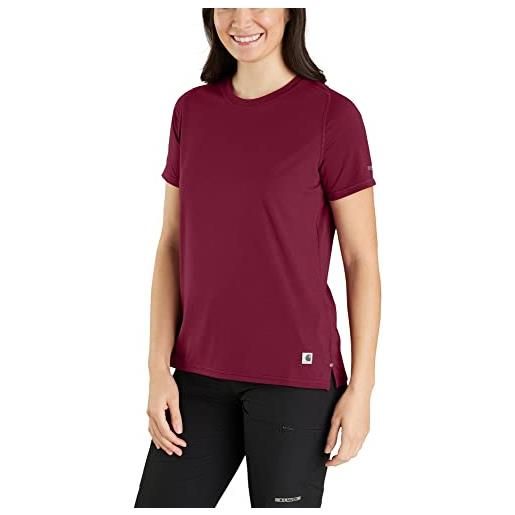 Carhartt t-shirt a maniche corte Carhartt lwd relaxed fit da donna, rossa s
