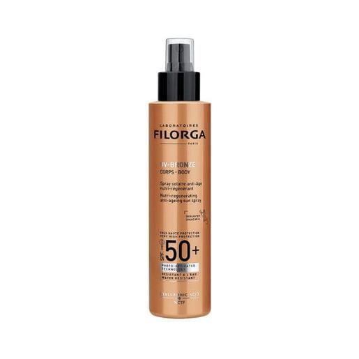 Filorga uv-bronze body spray solare anti-età nutri rigenerante spf 50+ 150 ml