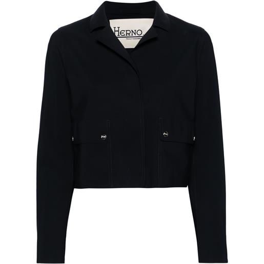 Herno giacca crop con abbottonatura a pressione - nero