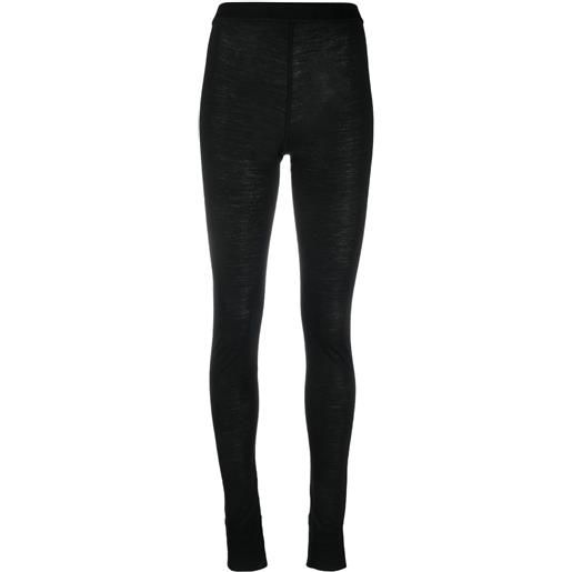 Jil Sander leggings con stampa - nero