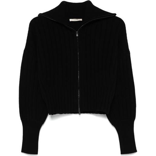 Odeeh cardigan a coste - nero