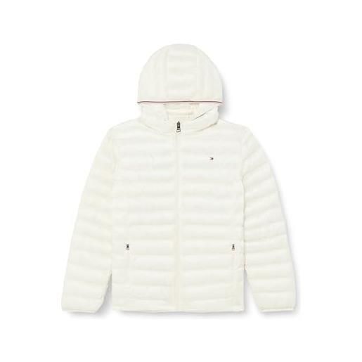 Tommy Hilfiger women's crv lw padded global stripe jkt puffer jacket, ancient white, 46