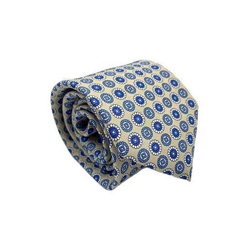 CARACCIOLO cravatta uomo sartoriale in seta - squisita fattura ed elegante varietà (beige chiaia)