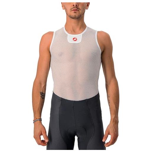 Castelli core mesh 3 sleeveless maglietta, uomo, white, l/xl