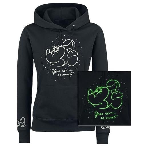 Rock Rebel By EMP Felpa Con Cappuccio Donna Rosso Scuro Con Rivetti - Taglie Forti XXL