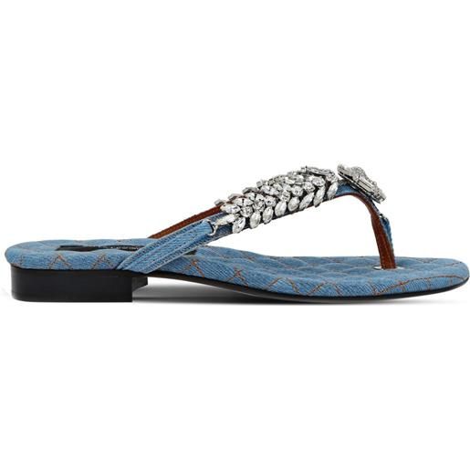 Philipp Plein infradito isla con decorazione - blu