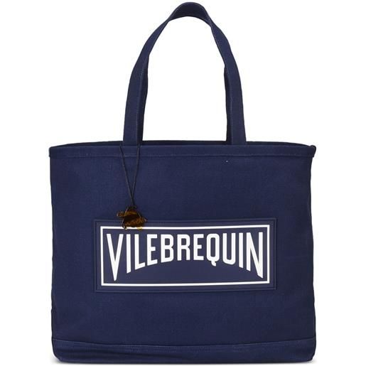 Vilebrequin borsa da spiaggia britbag grande - blu