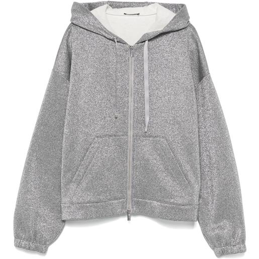 Peserico felpa con cappuccio - argento