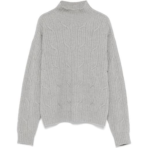 Peserico maglione a maglia intrecciata - grigio