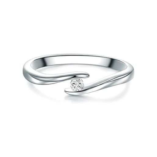 Elli - Set Di Orecchini Donna In Argento 925 Con Cristallo Bianco Rotondo, Design Geometrico, Eleganza Moderna, Regalo In Confezione Velluto - 2