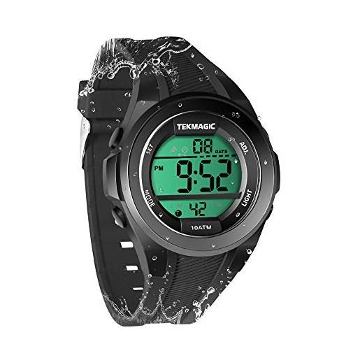 Orologio Sportivo 100 Metri Timer Sveglia Cronometro Digitale Impermeabile - Timer 100 Memorie, Sveglia, Conto Alla Rovescia, Display Largo Per Sport Timer Impermeabile Orologio Subacqueo