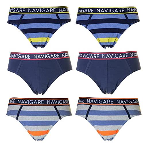 Navigare 6 slip ragazzo mutanda bimbo bambino 10-12-14-16 anni varie fantasie (art-21099, 10)