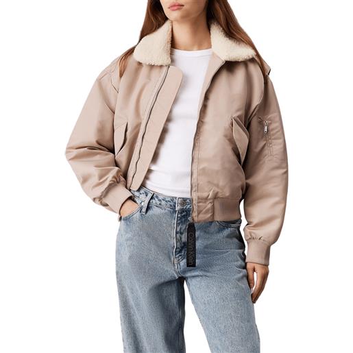 CALVIN KLEIN JEANS satin aviator giacca donna