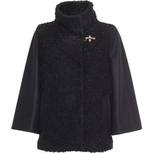 Fay cappa mix materiali con gancio fod. 