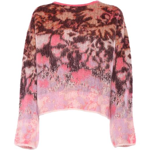 FORTE FORTE maglia jacquard mohair alpaca bloom mist
