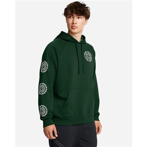 Under Armour rival logo round m - felpa - uomo - verde