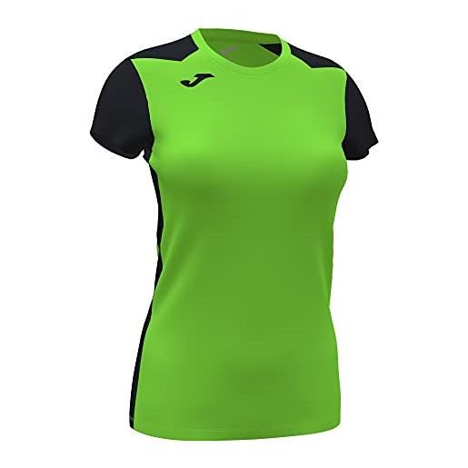 Joma femme record ii, unisex - adulto, verde fluo, nero, s