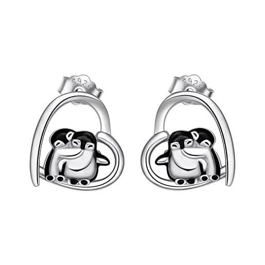 Laimons Orecchini da bambina per bambini, gioielli per bambini, zampa di cane, zampa, zampa con brillantini, 7 mm, in argento sterling 925, Argento