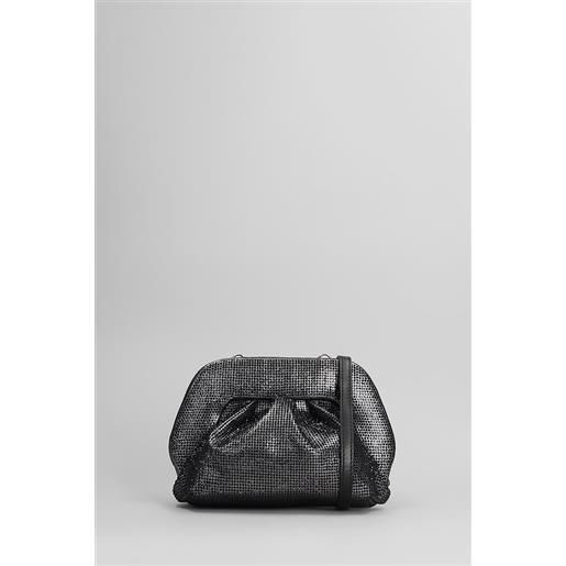 THEMOIRÃ¨ pochette gea strass in ecopelle nera