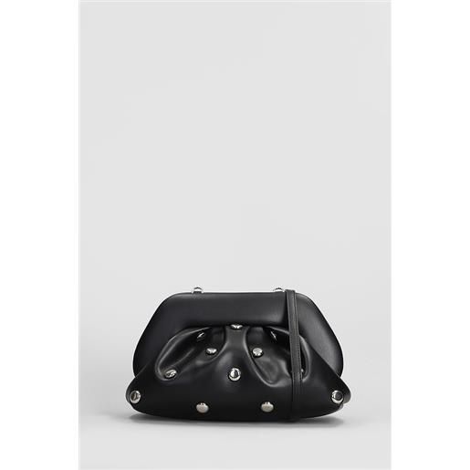 THEMOIRÃ¨ pochette tia beads in ecopelle nera