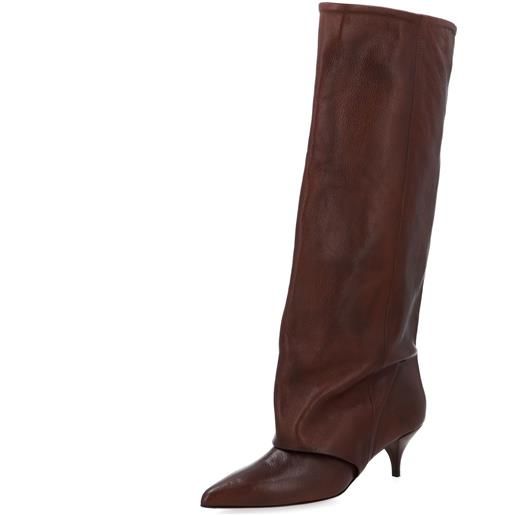 Galieti stivali con tacco a spillo e gambale largo