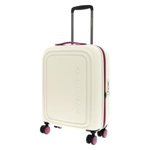 Mandarina Duck logoduck + trolley cabin exp, frullato al lampone, 40+1 cm x 20+1 cm x 55 cm, linea iconica policarbonato