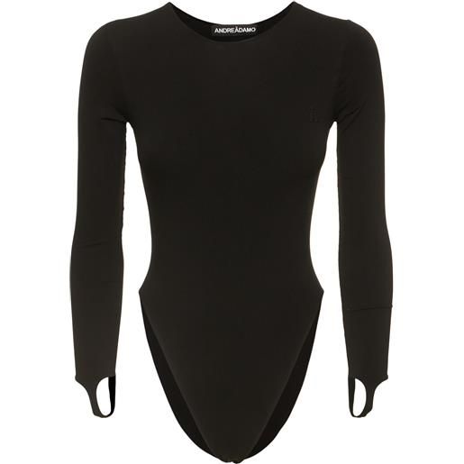 ANDREADAMO body in jersey con cutout